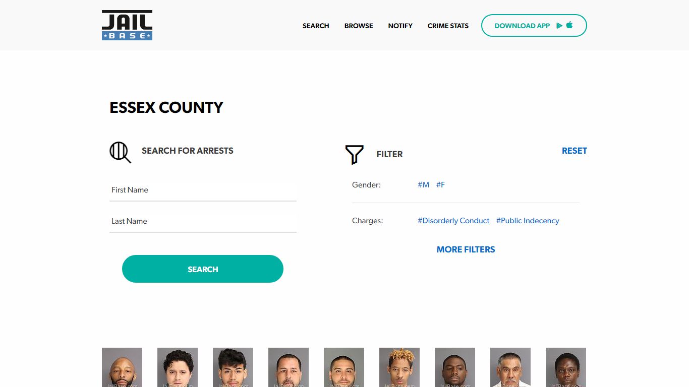 Essex County Jail Inmate Search and Mugshots | JailBase